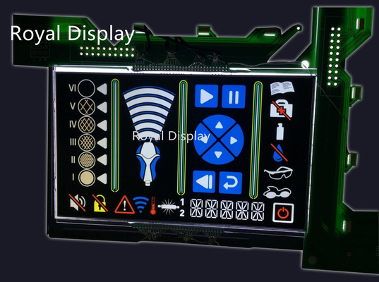 segmento diagonal 7 FSTN negativo del panel LCD 1/3 negativo de 3.3V VA VA