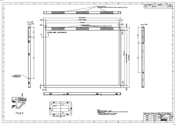 G121XCE-L01 12.1 pulgadas Innolux TFT LCD Modulo 1024 * RGB * 768 262k / 16.2M Pantalla de colores