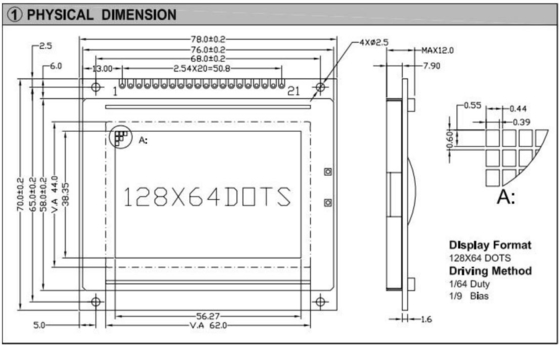 Modulo gráfico LCD STN T6963C con luz de fondo y pantalla industrial monocromática personalizable