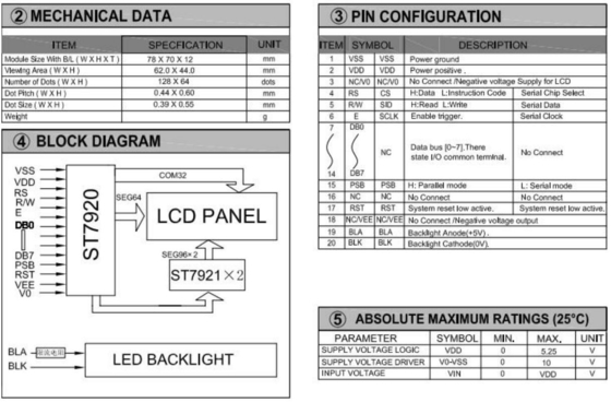 Modulo LCD gráfico de 128*64 con PCB St7920/St7921 FSTN Display industrial monocromático
