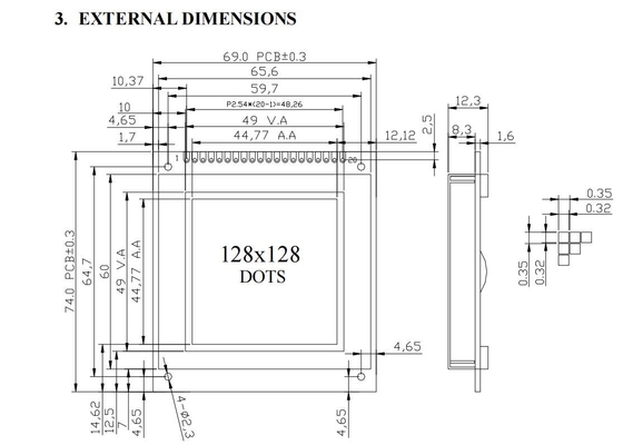 Módulo LCD DFSTN para el dispensador de combustible Display industrial de temperatura muy amplia Transmisor negativo personalizable