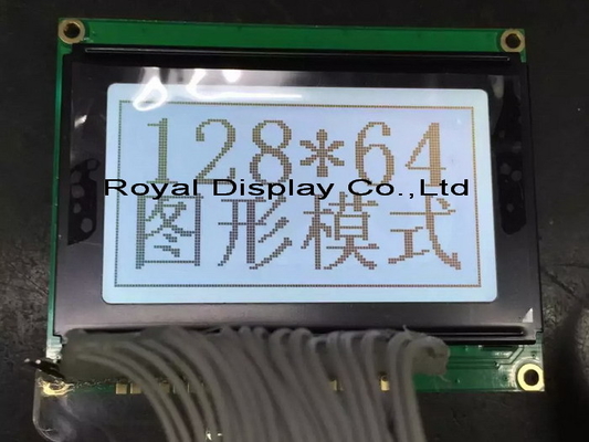 Tamaño grande 128 * 64 módulo LCD gráfico 20 pines monocromo con pantalla industrial de luz trasera de PCB personalizar