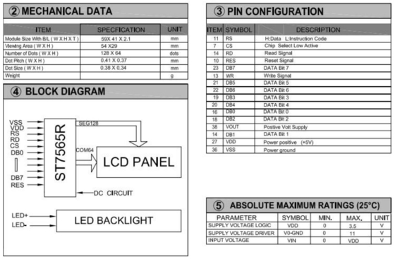 Modulo gráfico LCD 128*64 FPC Gris FSTN Transflectivo de amplia temperatura 12H ST7565R con luz trasera en pantalla industrial