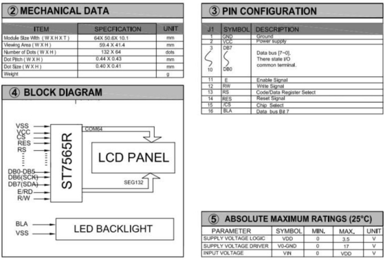 132*64 módulo gráfico LCD STN azul de gran temperatura 6H pantalla industrial negativa con PCB