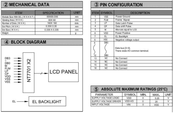 160*160 Modulo gráfico LCD FSTN 6H 12H NT7701 Con luz de fondo Conector PIN de amplia temperatura Display industrial Personalizar