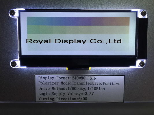 240*80 Módulo gráfico LCD FSTN 6H Pantalla industrial de gran temperatura ST7529 COG