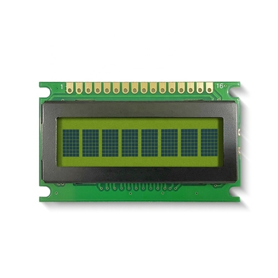 Modulo LCD de 8*1 caracteres 6H STN Amarillo-verde Temperatura amplia positiva con pantalla industrial con luz de fondo