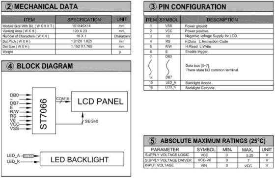 Gran tamaño 1601 16 * 1 módulo LCD de caracteres con pantalla industrial de PCB de luz de fondo