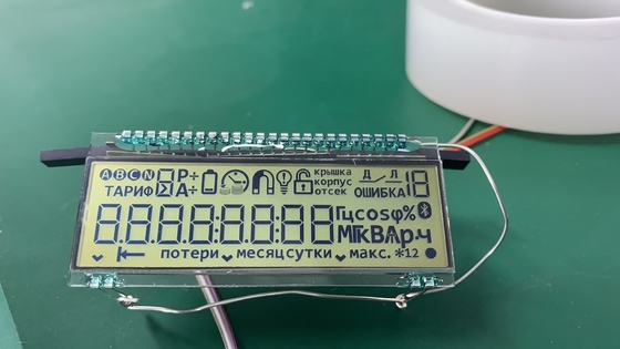 Módulo TN LCD 2.8v -40 grados centígrados medidor de energía transflectivo positivo de 64Hz
