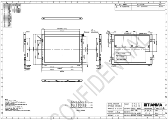 8.4'' 1024*768 Interfaz RGB TFT LVDS de alto contraste, luminoso y amplio módulo LCD de temperatura