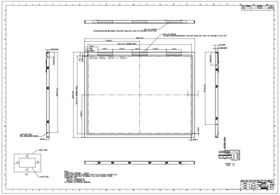 15' TFT 1024*RGB*768 XGA Interfaz LVDS Modulo LCD Innolux de amplia temperatura
