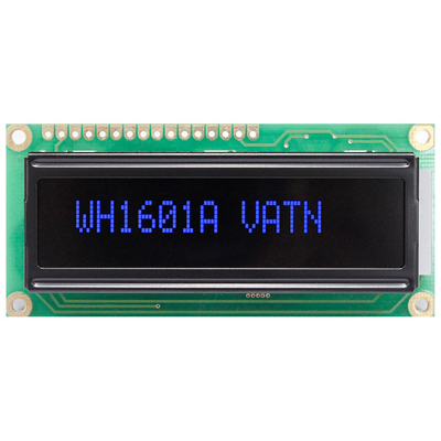 Modulo LCD de 16*1 caracteres monocromático SPI de interfaz de amplia temperatura VATN