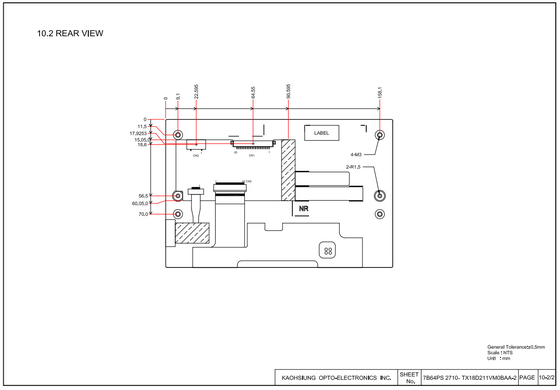 7' WVGA Ltps 800*480 IPS TFT Modulo LCD de amplia temperatura fabricado por Jdi
