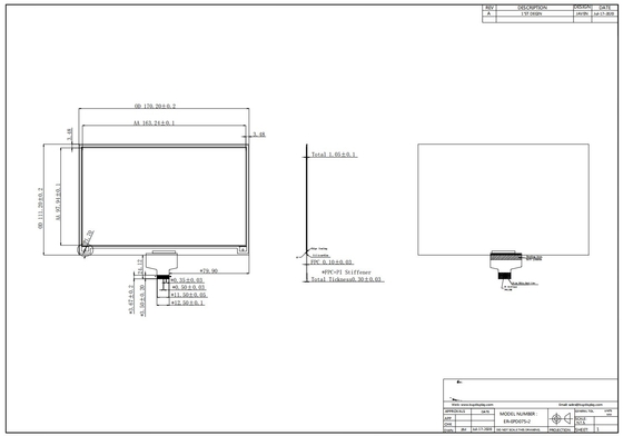 7.5' 4 color 880**528 SSD1677 FFC E-papel de pantalla EPD
