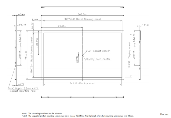 15.6' 1920*1080 RGB Tianma All View OLED con alto contraste Lvds módulo LCD