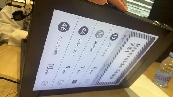 13.3' monocromático E-papel de visualización de bus stop señal de apoyo personalización