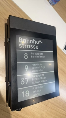 13.3' monocromático E-papel de visualización de bus stop señal de apoyo personalización