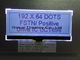 Exhibición inteligente estándar industrial del LCD de Stn del positivo 19264 del panel LCD gráfico de Dots Graphic Monochrome