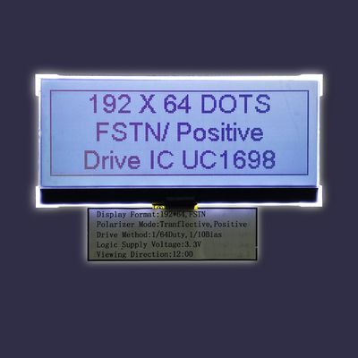 el carácter STN LCD de la resolución 192X64 exhibe la exhibición de encargo positiva de Transflective LCD en existencia