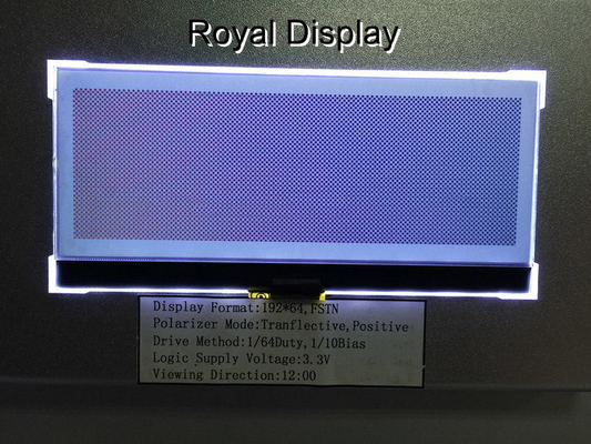 192X64dots FSTN LCD positivo gráfico exhiben el módulo monocromático del LCD del diente