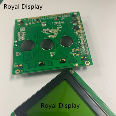 módulo monocromático del LCD de la MAZORCA LCD de la exhibición gráfica de color verde amarillo de 128X64dots STN