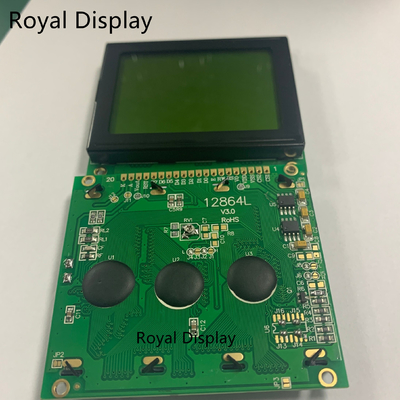 módulo monocromático del LCD de la MAZORCA LCD de la exhibición gráfica de color verde amarillo de 128X64dots STN