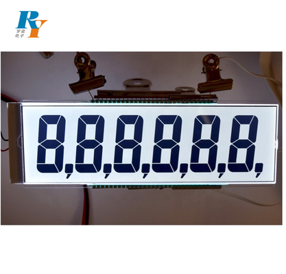 Exhibición 4 del LCD del segmento del Tn Htn 7 cebra FPC LVDS de 6 dígitos para la gasolinera